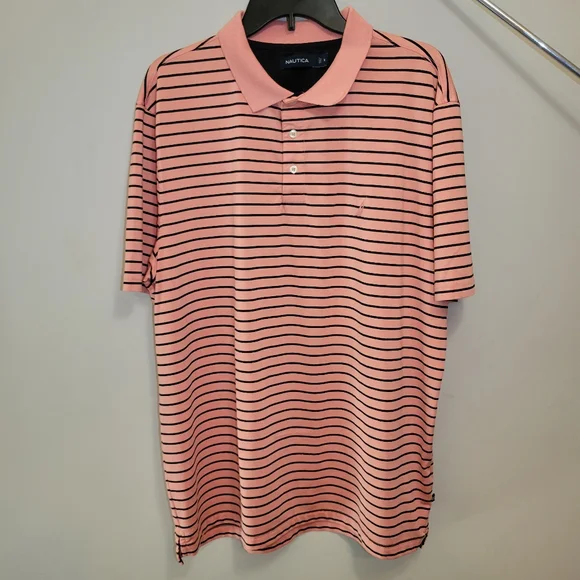 Nautica Men's Striped Short Sleeve Polo Shirt - Picture 2 of 5